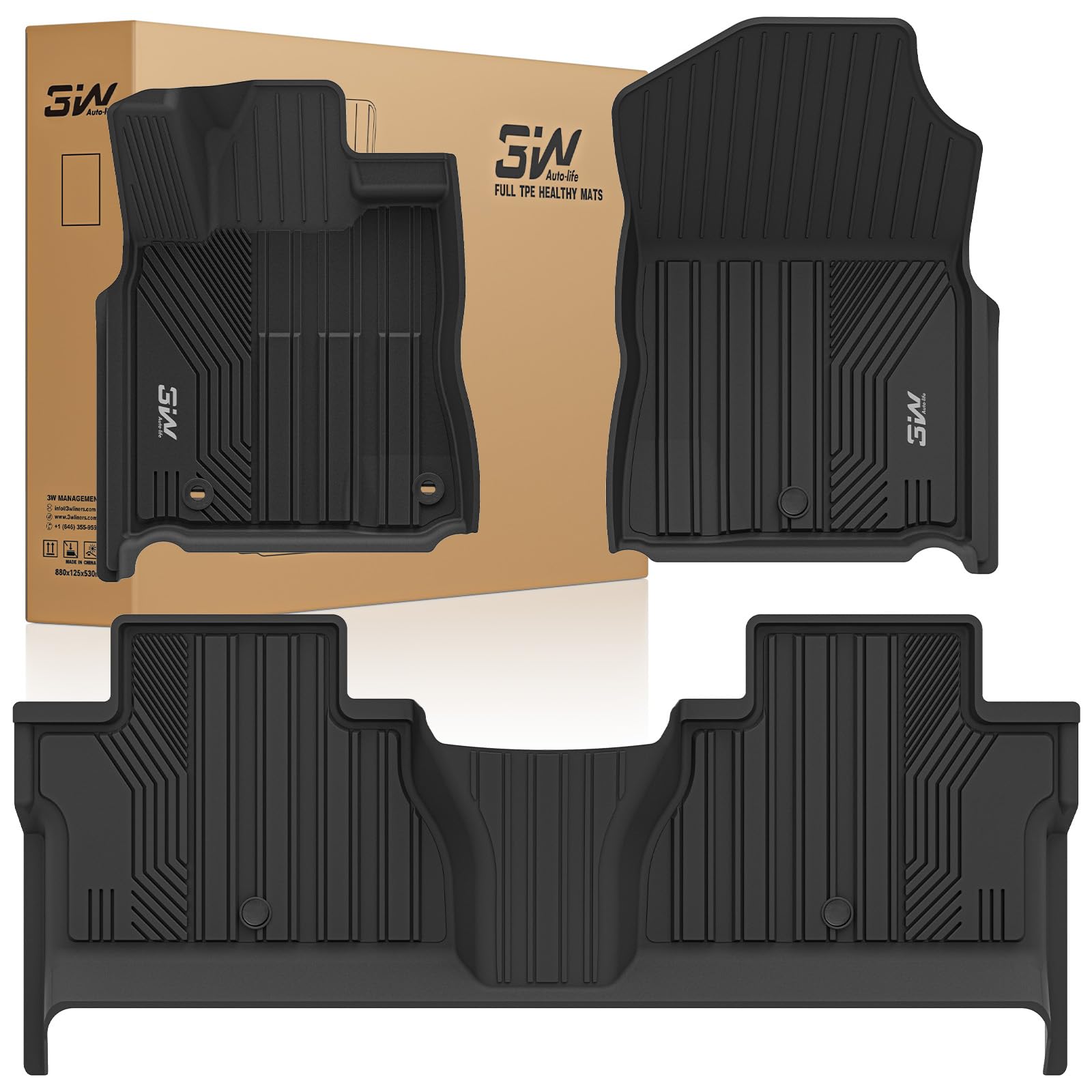 Amazon | トヨタタンドラ2014-2021用3Wフロアマット(CrewMax Cabのみ